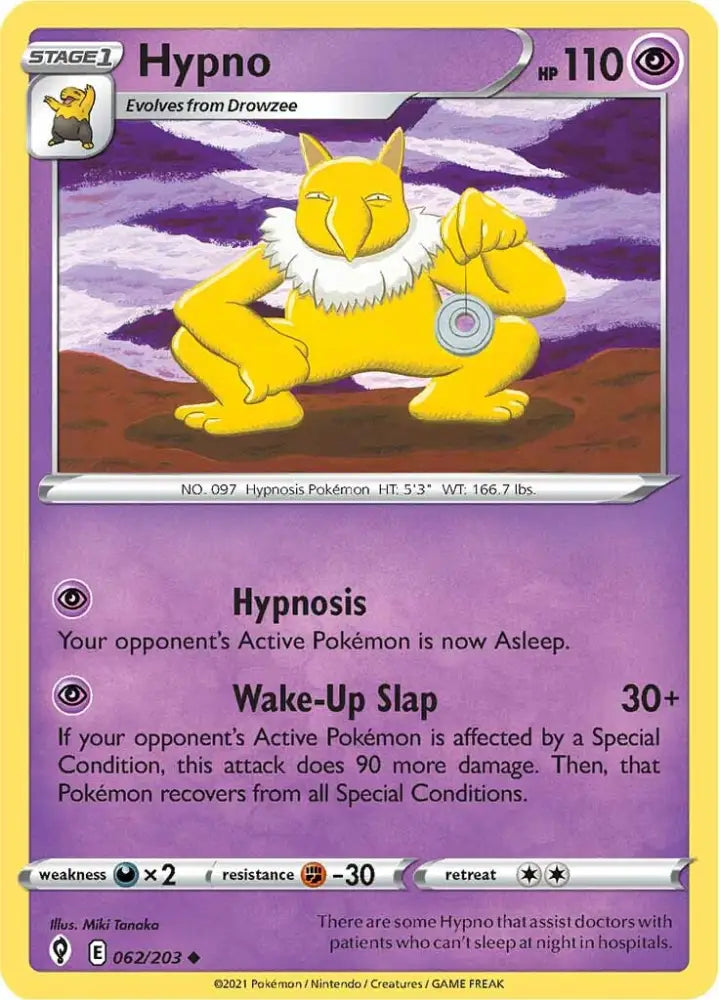 Hypno (062/203) [Sword & Shield: Evolving Skies] - Pokemon Single