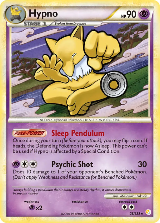 Hypno (23/123) [HeartGold & SoulSilver: Base Set] - Pokemon Single