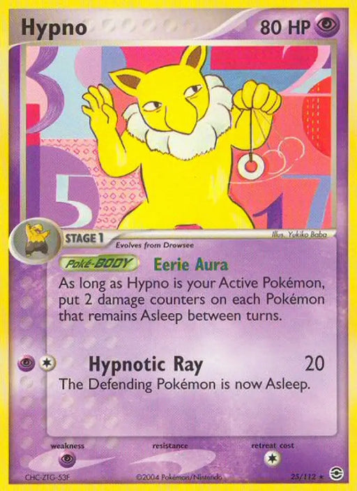 Hypno (25/112) [EX: FireRed & LeafGreen] - Pokemon Single