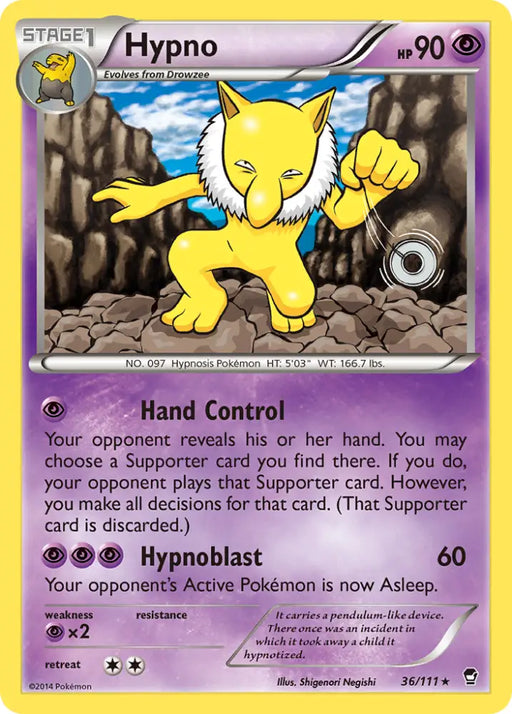 Hypno (36/111) [XY: Furious Fists] - Pokemon Single