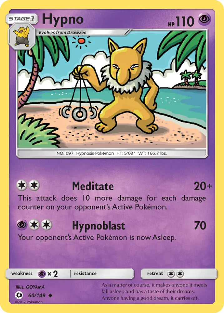Hypno (60/149) [Sun & Moon: Base Set] - Pokemon Single