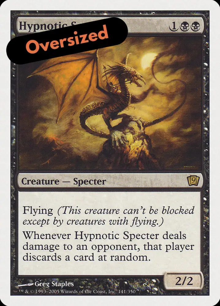 Hypnotic Specter (9th Edition) (Oversized) [Oversize Cards] - MTG Single