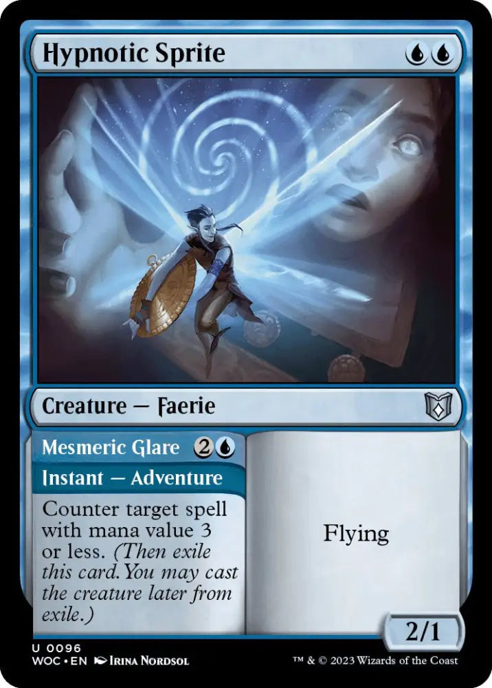 Hypnotic Sprite // Mesmeric Glare [Wilds of Eldraine Commander] - MTG Single