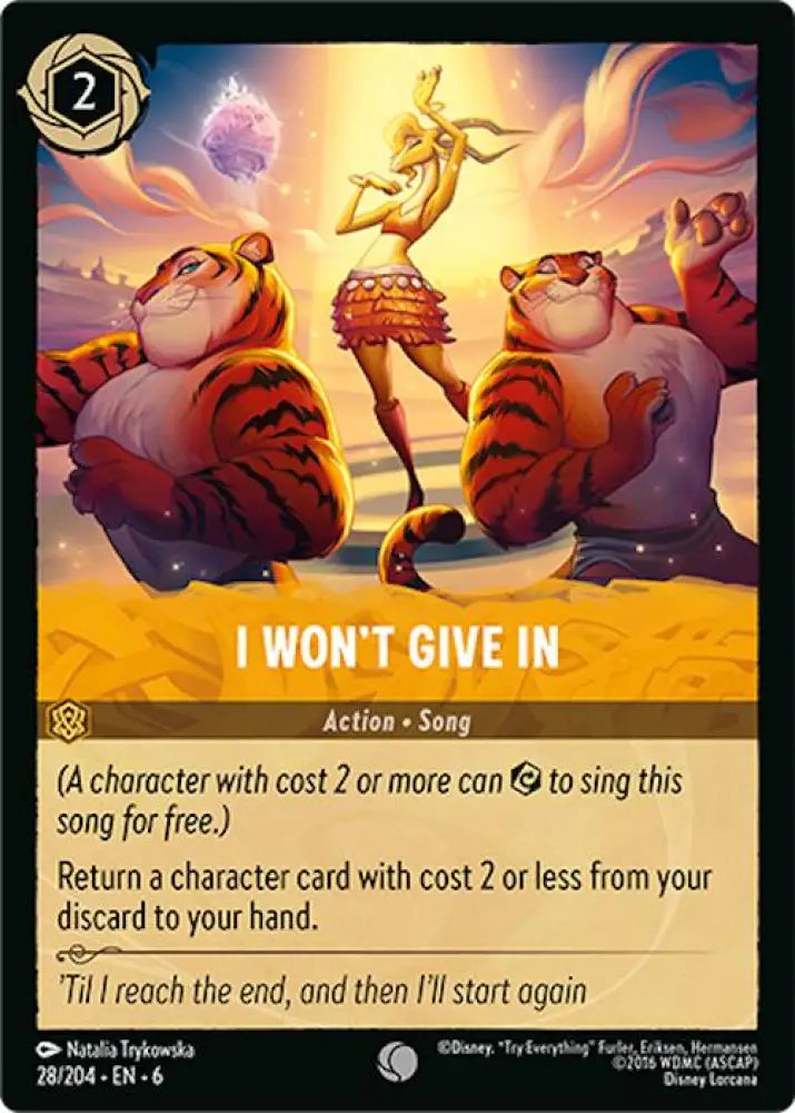 I Won’t Give In (28/204) [Azurite Sea] - Lorcana Single