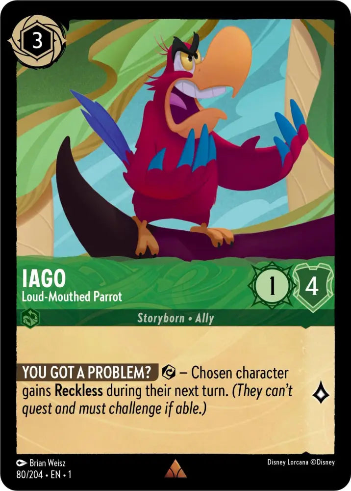 Iago - Loud-Mouthed Parrot (80/204) [The First Chapter] - Lorcana Single