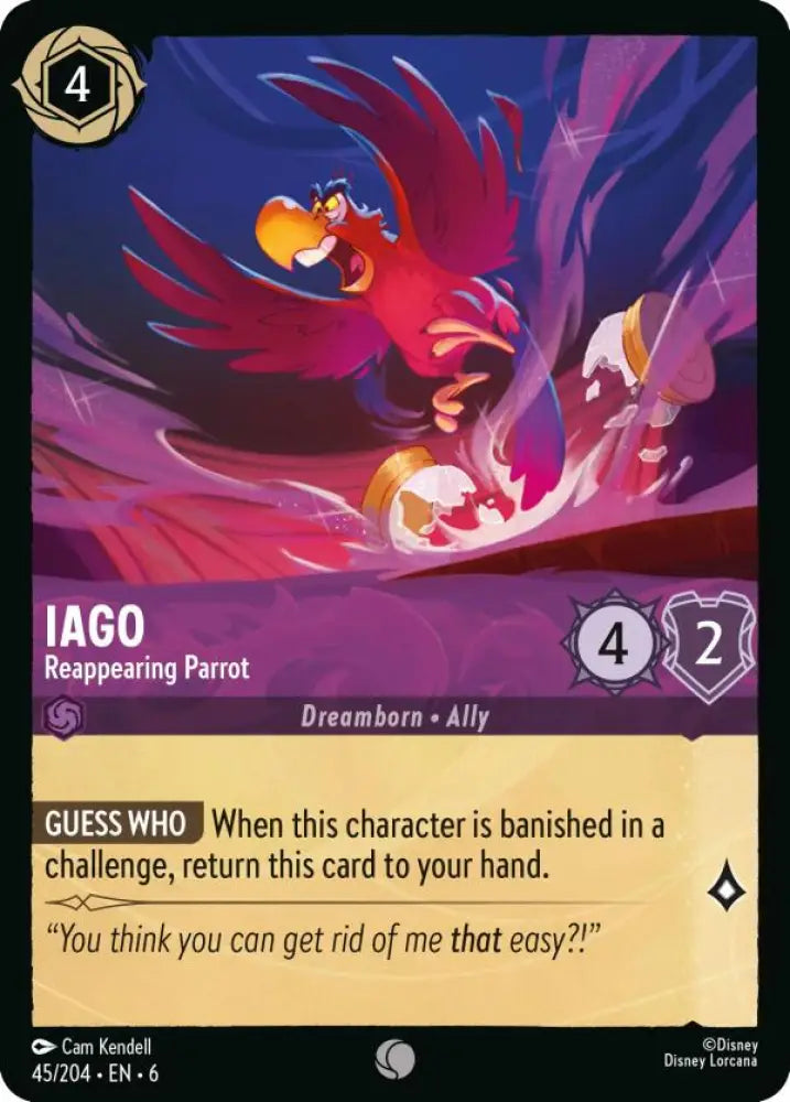 Iago - Reappearing Parrot (45/204) [Azurite Sea] - Lorcana Single
