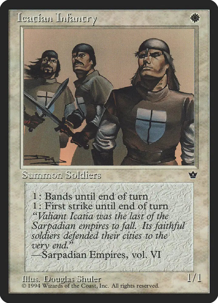 Icatian Infantry (Douglas Shuler) [Fallen Empires] - MTG Single