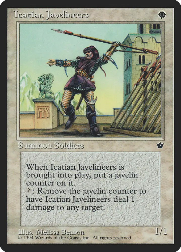 Icatian Javelineers (Melissa A. Benson) [Fallen Empires] - MTG Single