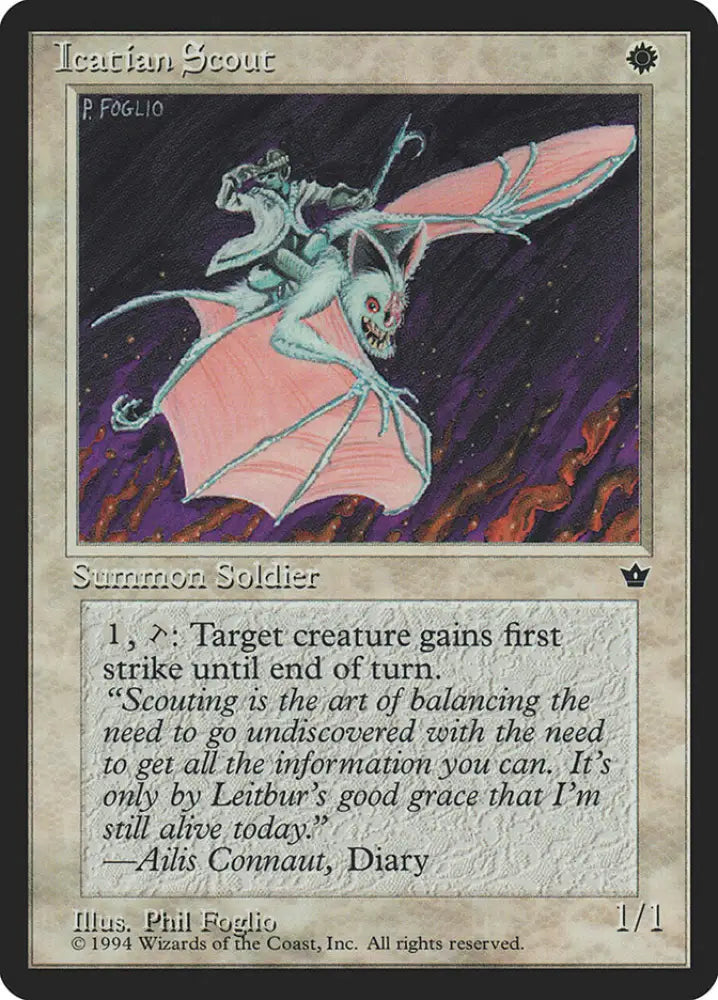 Icatian Scout (Phil Foglio) [Fallen Empires] - MTG Single