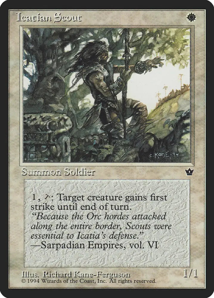 Icatian Scout (Richard Kane Ferguson) [Fallen Empires] - MTG Single