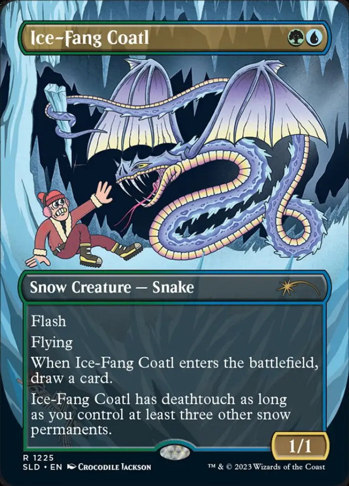 Ice-Fang Coatl (Borderless) [Secret Lair Drop Series] - MTG Single