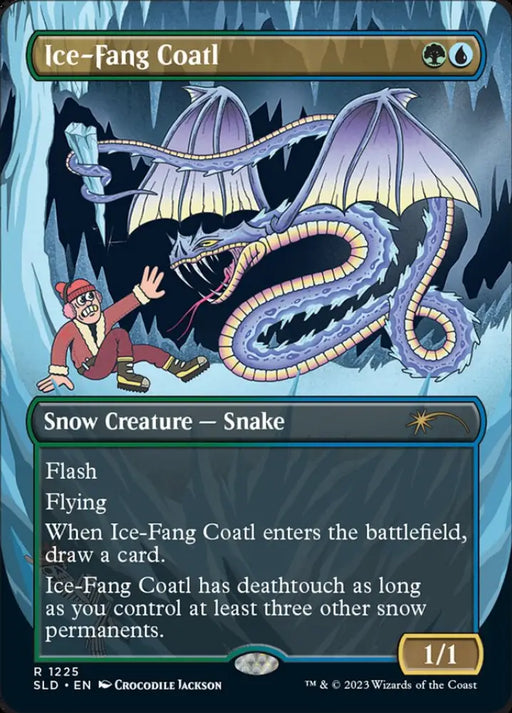 Ice-Fang Coatl (Borderless) [Secret Lair Drop Series] - MTG Single