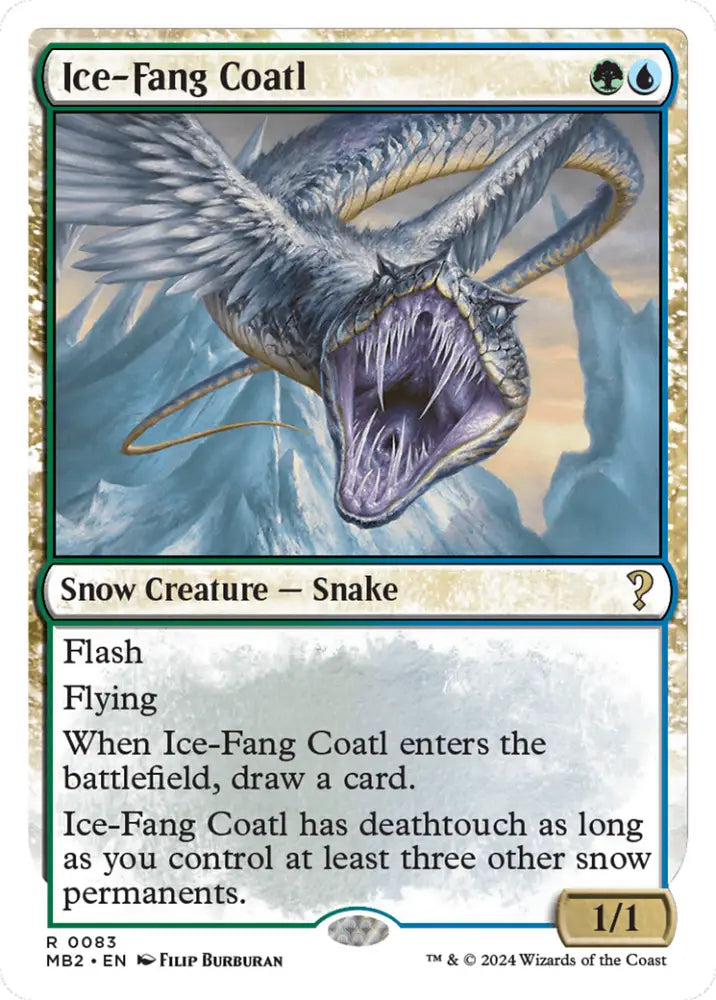Ice-Fang Coatl (White Border) [Mystery Booster 2] - MTG Single