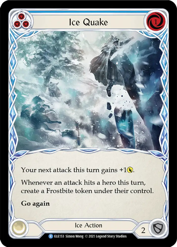 Ice Quake (Blue) [Tales of Aria 1st Edition] 1st Edition Rainbow Foil - Flesh And Blood Single