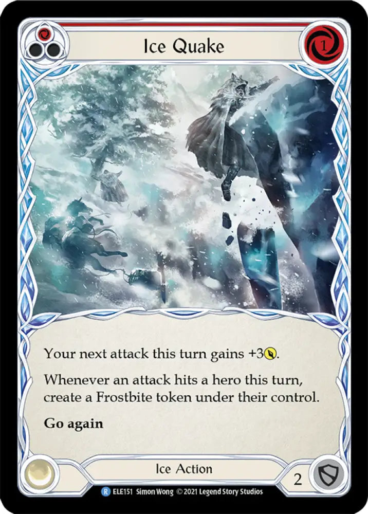 Ice Quake (Red) [Tales of Aria 1st Edition] 1st Edition Rainbow Foil - Flesh And Blood Single