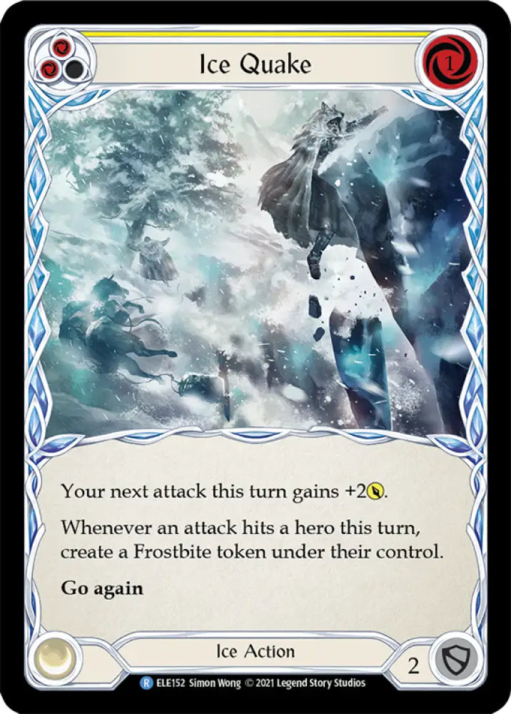 Ice Quake (Yellow) [Tales of Aria 1st Edition] 1st Edition Rainbow Foil - Flesh And Blood Single