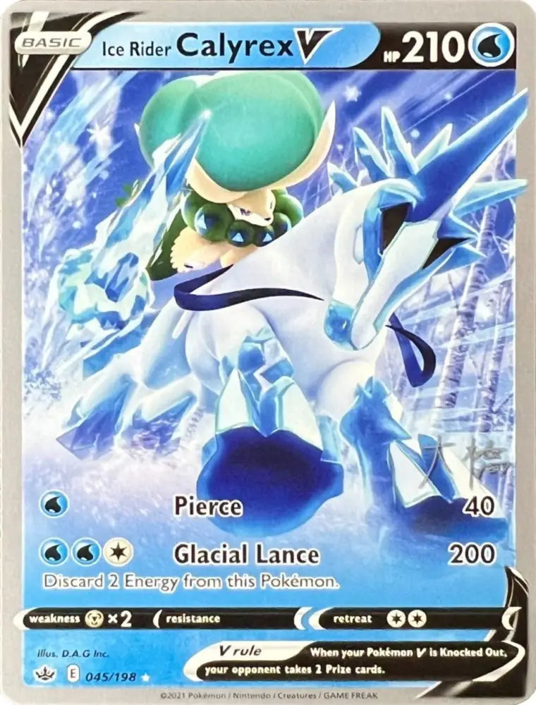 Ice Rider Calyrex V (045/198) (Ice Rider Palkia - Rikuto Ohashi) [World Championships 2022] - Pokemon Single