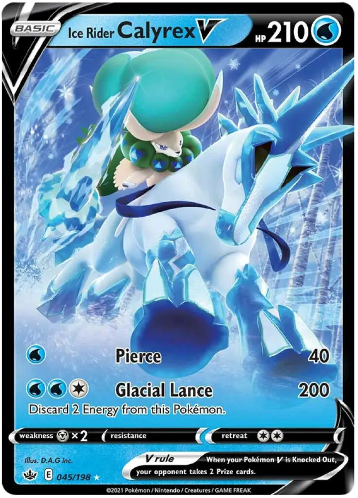 Ice Rider Calyrex V (045/198) [Sword & Shield: Chilling Reign] - Pokemon Single