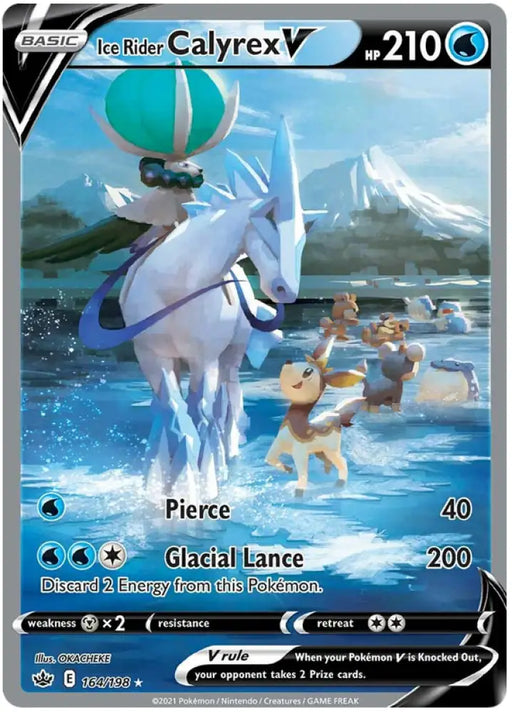 Ice Rider Calyrex V (164/198) [Sword & Shield: Chilling Reign] - Pokemon Single