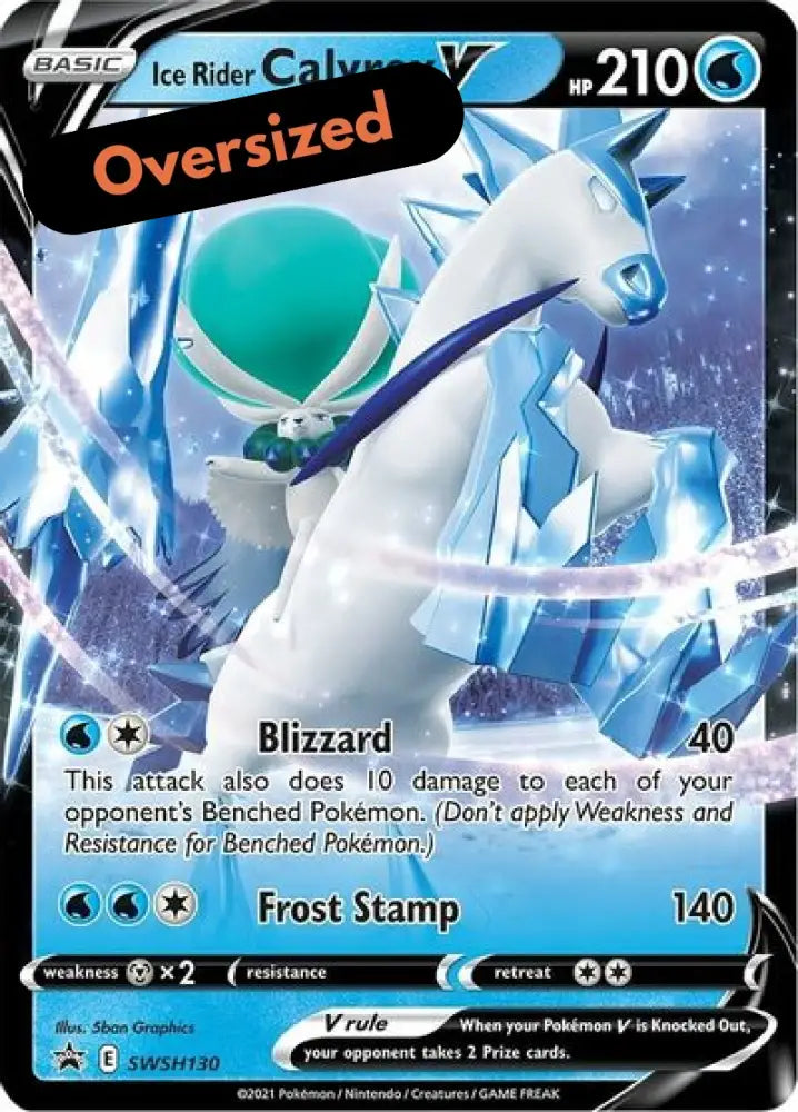 Ice Rider Calyrex V (SWSH130) (Jumbo Card) [Sword & Shield: Black Star Promos] - Pokemon Single