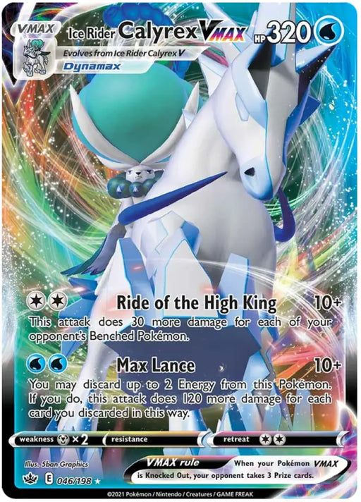 Ice Rider Calyrex VMAX (046/198) [Sword & Shield: Chilling Reign] - Pokemon Single