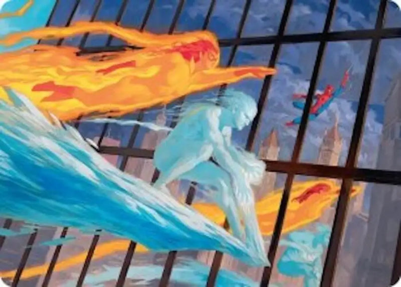 Iceman and Firestar Art Card (45) [Marvel Super Heroes Art Series]