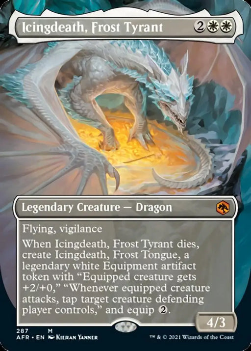 Icingdeath Frost Tyrant (Borderless Alternate Art) [Dungeons & Dragons: Adventures in the Forgotten Realms] - MTG Single