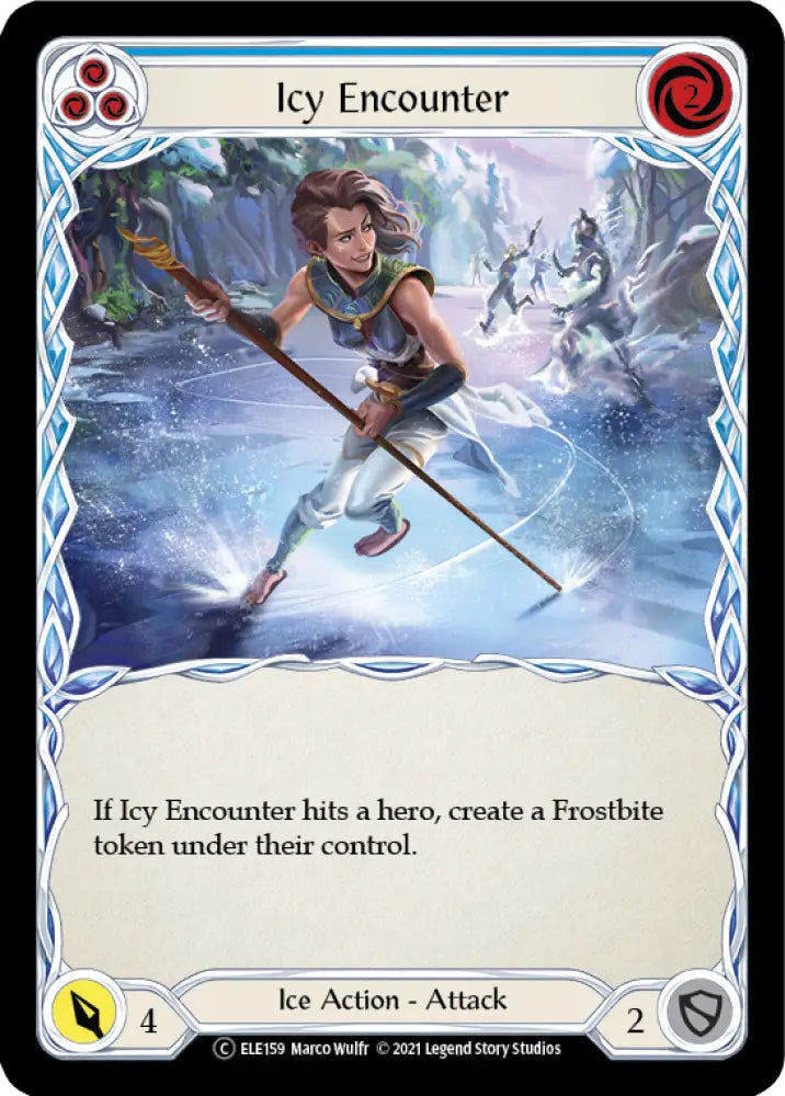 Icy Encounter (Blue) [Tales of Aria Unlimited] Unlimited Rainbow Foil - Flesh And Blood Single