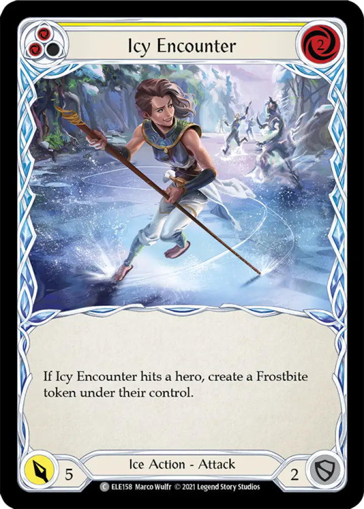 Icy Encounter (Yellow) [Tales of Aria 1st Edition] 1st Edition Normal - Flesh And Blood Single