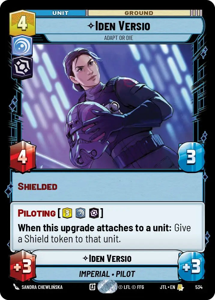 Iden Versio - Adapt or Die (Foil) (534) [Jump to Lightspeed] - Star Wars: Unlimited Single
