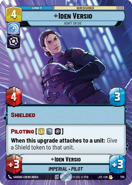 Iden Versio - Adapt or Die (Hyperspace Foil) (770) [Jump to Lightspeed] - Star Wars: Unlimited Single