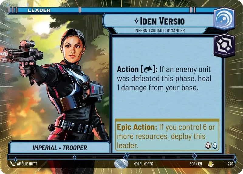 Iden Versio - Inferno Squad Commander (Hyperspace) (270) [Spark of Rebellion] - Star Wars: Unlimited Single