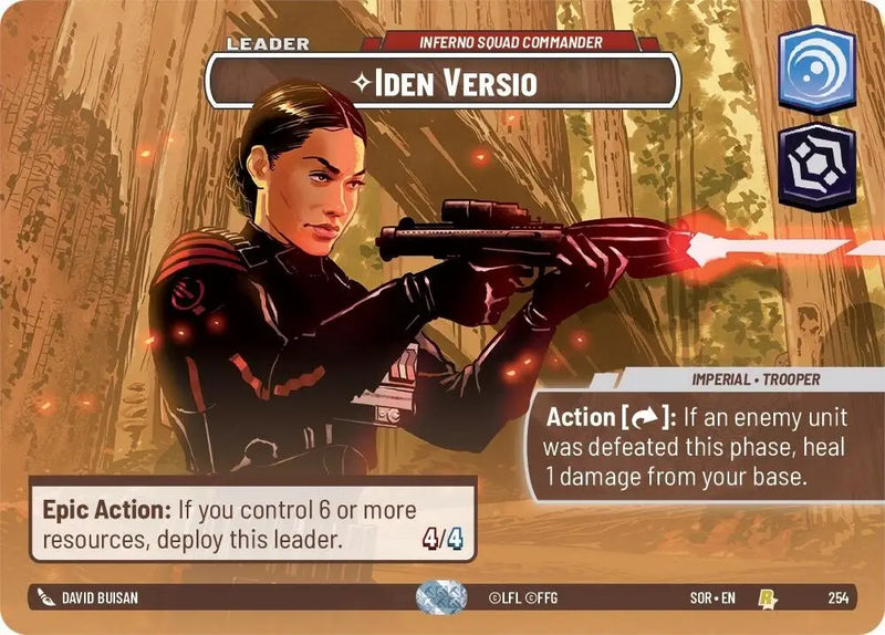 Iden Versio - Inferno Squad Commander (Showcase) (254) [Spark of Rebellion] - Star Wars: Unlimited Single