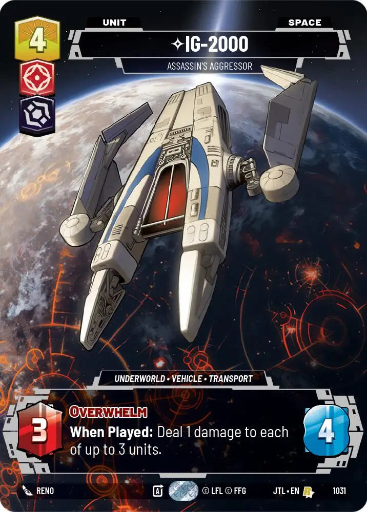 IG-2000 - Assassin’s Aggressor (Prestige) (1031) [Jump to Lightspeed] - Star Wars: Unlimited Single