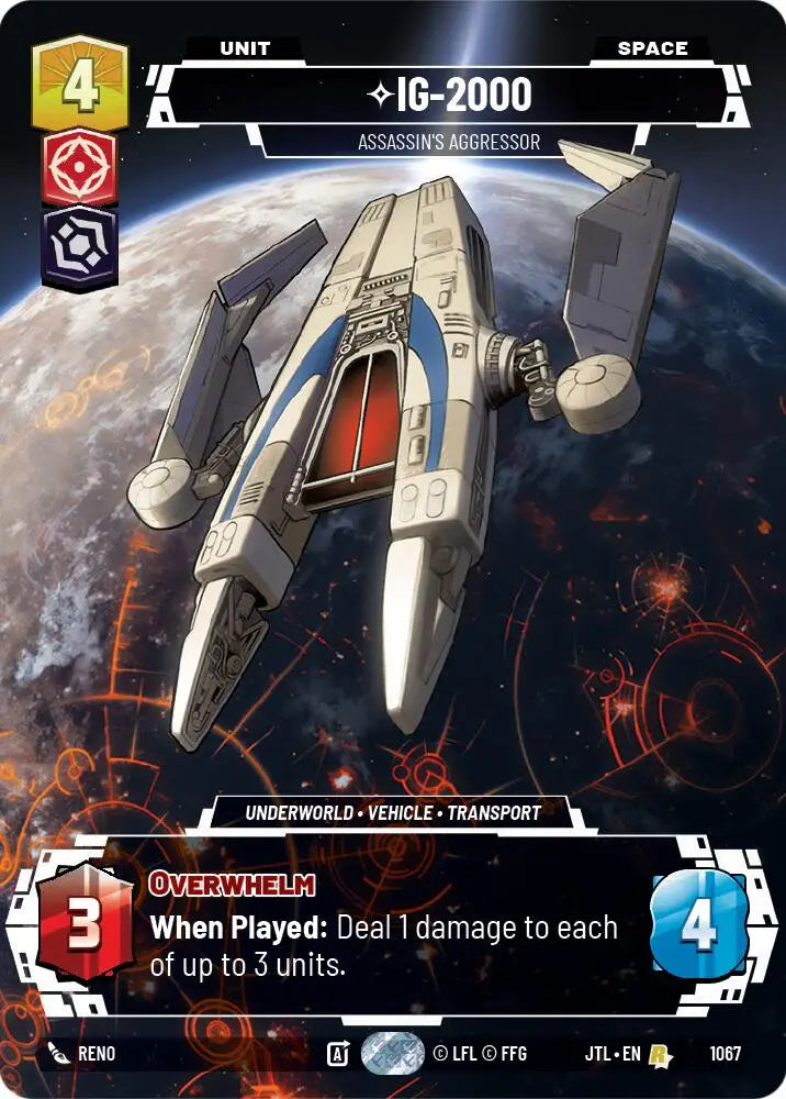 IG-2000 - Assassin’s Aggressor (Prestige Foil) (1067) [Jump to Lightspeed] - Star Wars: Unlimited Single