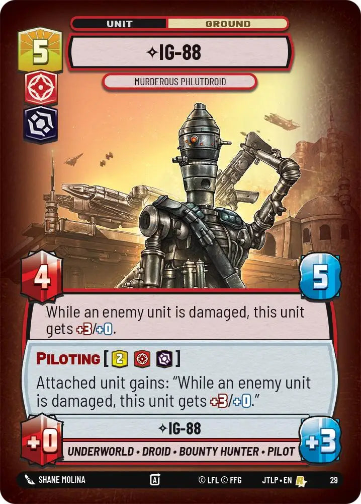 IG-88 - Murderous Phlutdroid (Foil) (29) [Jump to Lightspeed: Weekly Play] - Star Wars: Unlimited Single