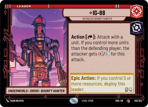 IG-88 - Ruthless Bounty Hunter (012/252) [Spark of Rebellion] - Star Wars: Unlimited Single
