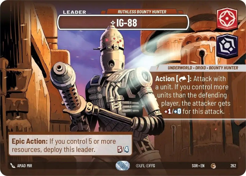 IG-88 - Ruthless Bounty Hunter (Showcase) (262) [Spark of Rebellion] - Star Wars: Unlimited Single