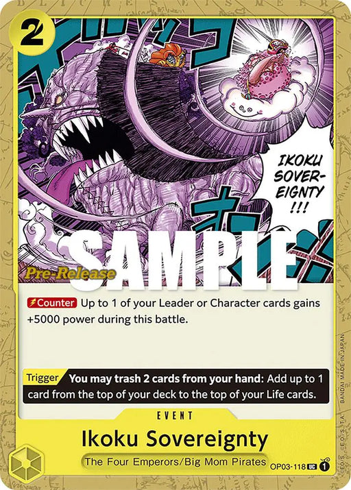 Ikoku Sovereignty (OP03-118) [Pillars of Strength Pre-Release Cards]