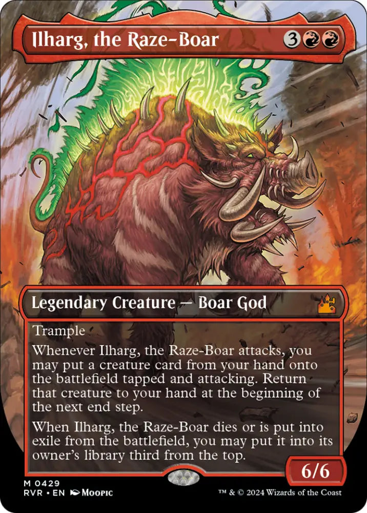 Ilharg the Raze-Boar (Anime Borderless) [Ravnica Remastered] - MTG Single