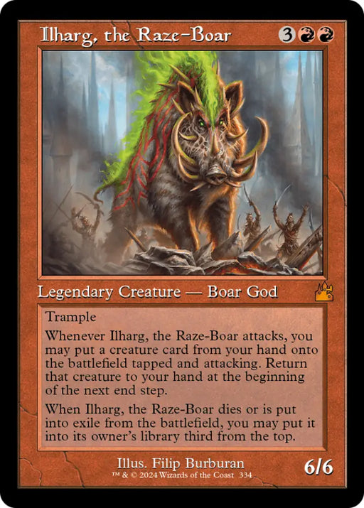 Ilharg the Raze-Boar (Retro Frame) [Ravnica Remastered] - MTG Single