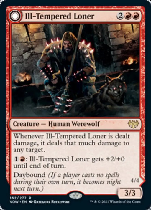 Ill-Tempered Loner // Howlpack Avenger [Innistrad: Crimson Vow] - MTG Single