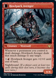 Ill-Tempered Loner // Howlpack Avenger [Innistrad: Crimson Vow] - MTG Single