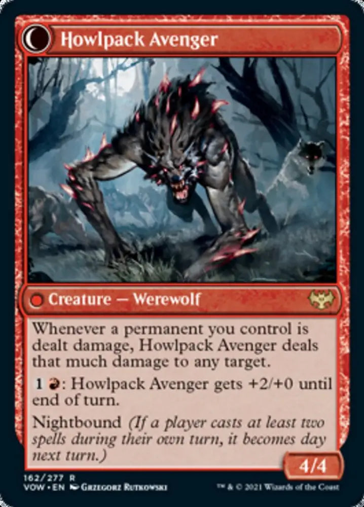 Ill-Tempered Loner // Howlpack Avenger [Innistrad: Crimson Vow] - MTG Single