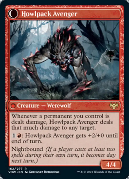 Ill-Tempered Loner // Howlpack Avenger [Innistrad: Crimson Vow] - MTG Single
