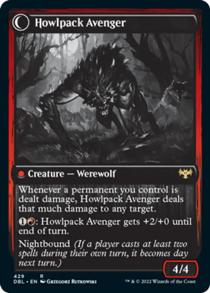 Ill-Tempered Loner // Howlpack Avenger [Innistrad: Double Feature] - MTG Single