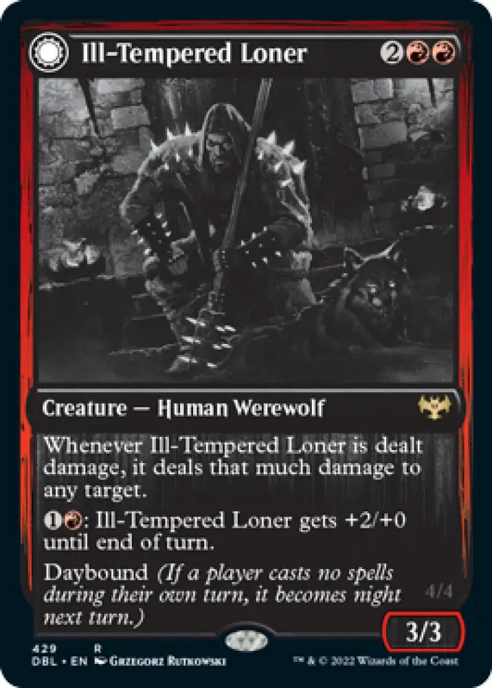 Ill-Tempered Loner // Howlpack Avenger [Innistrad: Double Feature] - MTG Single