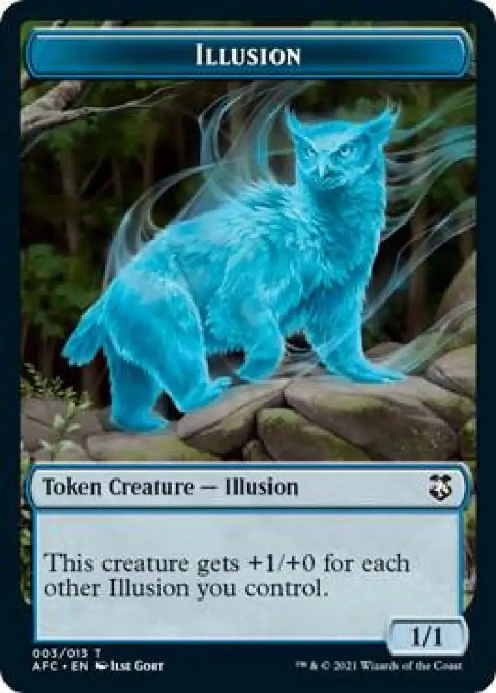 Illusion // Zombie Double-Sided Token (3 // 9) [Forgotten Realms Commander]