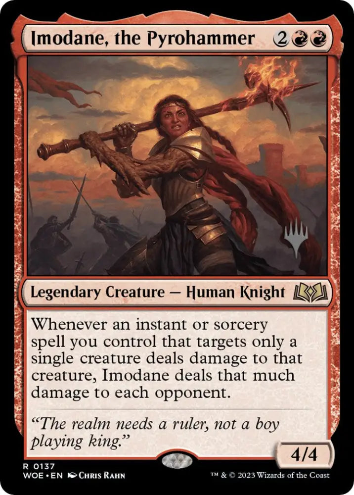 Imodane the Pyrohammer (Promo Pack) [Wilds of Eldraine Promos] - MTG Single