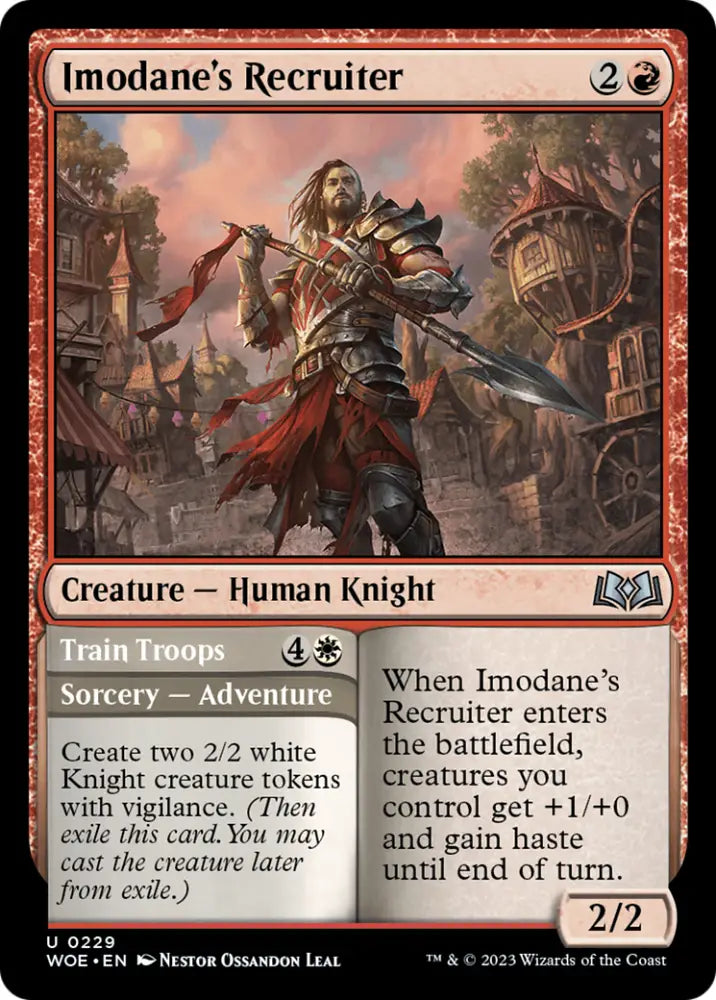 Imodane’s Recruiter // Train Troops [Wilds of Eldraine] - MTG Single